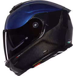 Nolan X-903 Ultra Carbon Verniciatura Speciale N-Com Casco, nero-blu, dimensione L per uomo