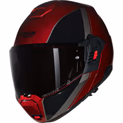 Nolan N120-1 Verniciatura Speciale N-Com Casco, nero-rosso, dimensione XL per uomo