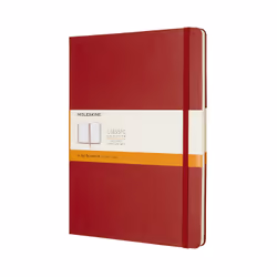 Moleskine 805-50-0285-508-2, Monocromatico, Rosso, Opaco, 70 g/m², Carta rigata, Copertina rigida