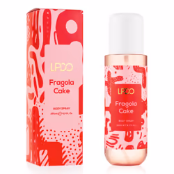 LPDO Fragola Cake Body Spray 250 ml, 250 ml, Mela, Bacche, Fragola, Mandorla, Mughetto, Violetta, Crema (colore), Latte, Vani ...