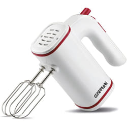 G3 Ferrari - G20151 Sbattitore, 150 Watt, 5 Velocità, Fruste inox, Accessori impastatori inox, Bianco