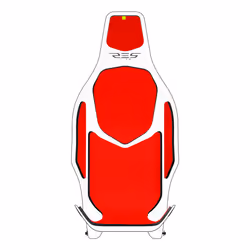 Res-Tech Spugne sedile rosse per cockpit X1, Rosso, Neoprene