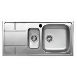 Samet Lavello cucina SAXT332 2 vasche e gocciolatoio sinistro 100x50 cm