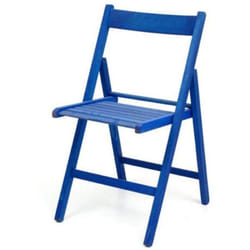 Sedia pieghevole in legno Penelope colore blu