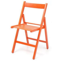 Sedia pieghevole in legno Penelope colore arancio