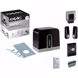 FAAC RAPID kit 24V SAFE&GREEN 105083 Automazioni in kit perante scorrevoli Peso max anta 800 Velocità max 18 m/min. Automazio ...