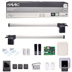 FAAC ECO kit 230V GREEN 105632445 Automazioni in kit per ante a battente Larghezza max singola anta 2,3 m Automazione elettro ...