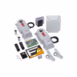 FAAC Kit Automatismo Per Cancelli a Due Ante Battenti POWER 230V kit Automazione elettromeccanica 230V interrata Larghezza ma ...