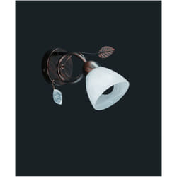 Iperbriko - Applique 1xE14 Traditio Ruggine Coppa Vetro Bianco L12 cm Trio Lighting