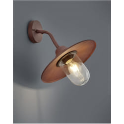 Iperbriko - Applique 1xE27 Brenta Ruggine Diffusore Vetro IP44 Trio Lighting