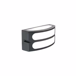 Applique in pressofusione di alluminio. Colore bianco goffrato. Diffusore in resina satinata. Altezza max lampada: 140mm. Ali ...