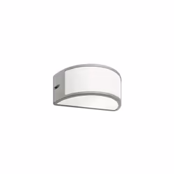 Applique in pressofusione di alluminio. Diffusore in termolpastico opalino. Altezza massima lampada: 145mm. Alimentazione 230 ...