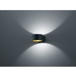 Iperbriko - Applique Lacapo Nero e Oro Led Doppia Luce Trio Lighting