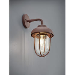 Iperbriko - Applique Lanterna IP44 Duero Ruggine e Paralume Vetro Trio Lighting