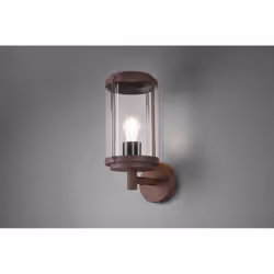 L'applique TANARO di Trio Lighting è composta da una struttura a forma di lanterna tonda in alluminio pressofuso finitura rug ...