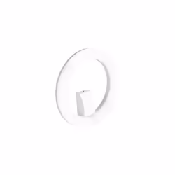 Lampada da parete in alluminio pressofuso. Luce diretta con diffusore in resina opalina. Finiture colori: bianco goffrato e g ...