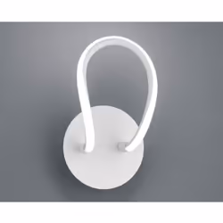 L'applique da parete BOLOGNA di Trio Lighting presenta uno struttura in metallo di colore bianco con diffusore circolare, ond ...