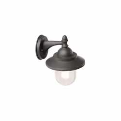 Applique in pressofusione di alluminio. Diffusore in termoplastico trasparente. Altezza max lampada: 130mm. Alimentazione 230 ...