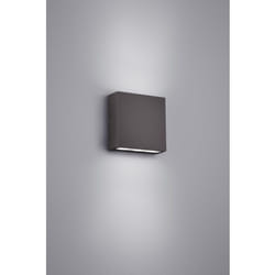 Applique Quadrata Thames Led Doppia Emissione IP54 Antracite 14x14 cm Trio Lighting
