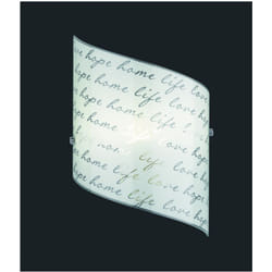 Iperbriko - Applique Signa Vetro Bianco Decori Firma Trio Lighting