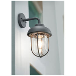 Iperbriko - Applique da Ingresso Duero Antracite Lanterna Vetro Trio Lighting