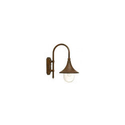 Applique in alluminio pressofuso con diffusore trasparente - Altezza max lampada 150mm - Alimentazione 230V - Potenza massima lampade 60W ruggine