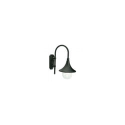 Applique in alluminio pressofuso con diffusore trasparente - Altezza max lampada 150mm - Potenza massima 60W nero