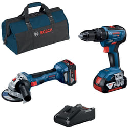 Iperbriko - Bosch-B Superkit 18V Trapano Smerigliatrice più 2 Batterie