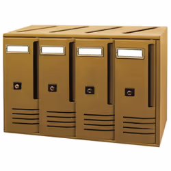 Cassetta Postale 4 Posti Bronzo SPECIFICHE: Mod. CUBO Art. C4 in alluminio Serratura a cilindro Con 2 chiavi Diametro mm 420 ...