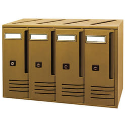 Cassetta Postale 4 Posti Bronzo