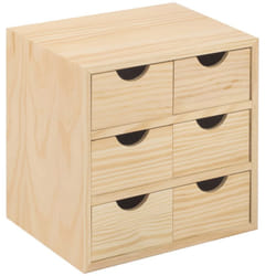 Iperbriko - Cassettiera in pino grezzo cm 28 x 20 x 28 h