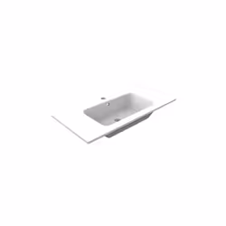 Consolle in ceramica con troppo pieno, con possibilità di installazione sospesa. Piletta non inclusa. Colore bianco (DianFlex ...