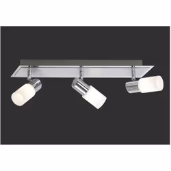 Il faretto CLAPTON di Trio Lighting è composta da una piastra rettangolare in metallo con barra finitura cromo e 3 spot a con ...