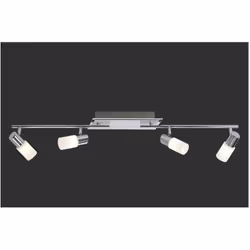 Il faretto CLAPTON di Trio Lighting è composta da una piastra rettangolare in metallo con 2 bracci lineari finitura cromo e 4 ...