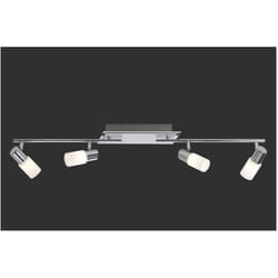 Iperbriko - Faretto Clapton 4 Spot Led Cromo e Vetro Bianco L96 cm Trio Lighting