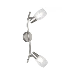 Iperbriko - Faretto Colmar Nichel 2 Spot Led Vetro Satinato L39 cm Trio Lighting