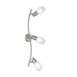 Iperbriko - Faretto Colmar Nichel 3 Spot Led Vetro Satinato L56 cm Trio Lighting