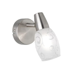 Iperbriko - Faretto Colmar Nichel Spot Led Vetro Satinato L8 cm Trio Lighting