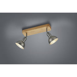 Faretto Industriale Barra 2 Spot Delhi Nichel L33 cm 2xE14 Trio Lighting