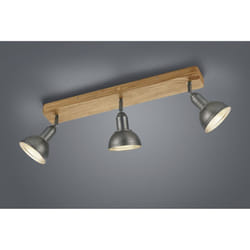 Iperbriko - Faretto Industriale Barra 3 Spot Delhi Nichel L58 cm 3xE14 Trio Lighting