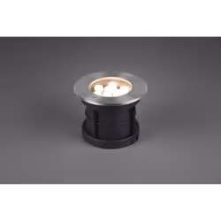 Il faretto rotondo segnapasso a incasso da pavimento BELAJA di Trio Lighting presenta una struttura in acciaio inox finitura  ...