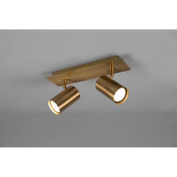 Iperbriko - Faretto Marley 2 Spot GU10 Ottone Invecchiato L30 cm Trio Lighting
