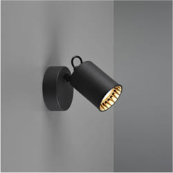 Iperbriko - Faretto Spot Cilindrico GU10 Orientabile Pago Nero Trio Lighting