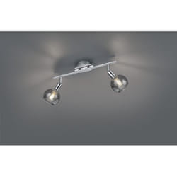 Iperbriko - Faretto Spot Da Soffitto Cromo 2 Vetri Fumé Trio Lighting