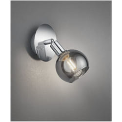 Iperbriko - Faretto Spot Da Soffitto Cromo Con Vetro Fumé Trio Lighting