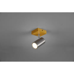 Iperbriko - Faretto Spot Marley Nichel e Legno 1xGU10 Trio Lighting