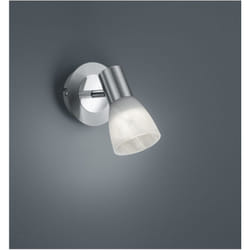 Iperbriko - Faretto Spot Orientabile Levisto Nichel con Paralume Vetro Trio Lighting