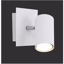 L'applique da parete MARLEY di Trio Lighting è composta da base quadrata in metallo e faretto spot orientabile di colore bian ...