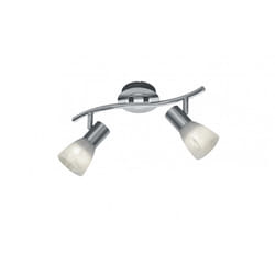 Iperbriko - Faretto da Soffitto 2 Spot E14 Orientabili Levisto Nichel Trio Lighting