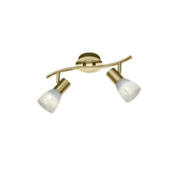 Iperbriko - Faretto da Soffitto 2 Spot E14 Orientabili Levisto Ottone Trio Lighting